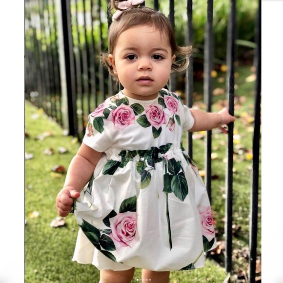 Dolce & Gabbana Pink Rose Dress size 2T New With Tags - Picture 2 of 16